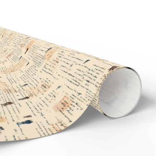 Marginalia & Notes Pattern Wrapping Paper — Page No. 002