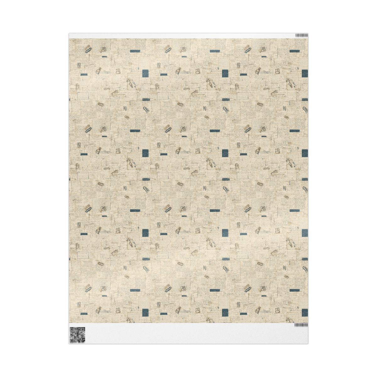 Marginalia & Notes Pattern Wrapping Paper — Page No. 003