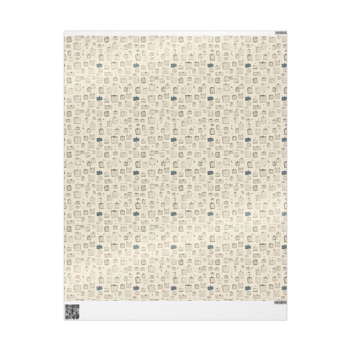 Marginalia & Notes Pattern Wrapping Paper — Page No. 004
