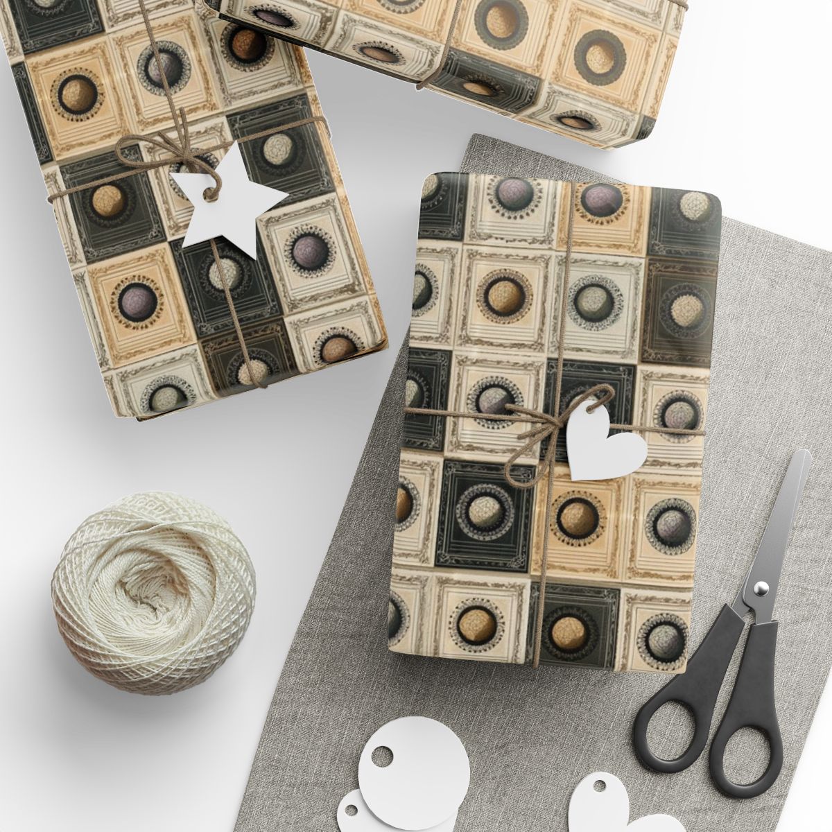Natural History Wrapping Paper | Specimen Label & Naturalist Archive Pattern | All-Season Gift Wrap
