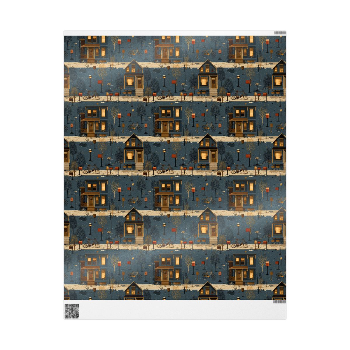 Neighborhood Map Pattern Wrapping Paper — District No. 001