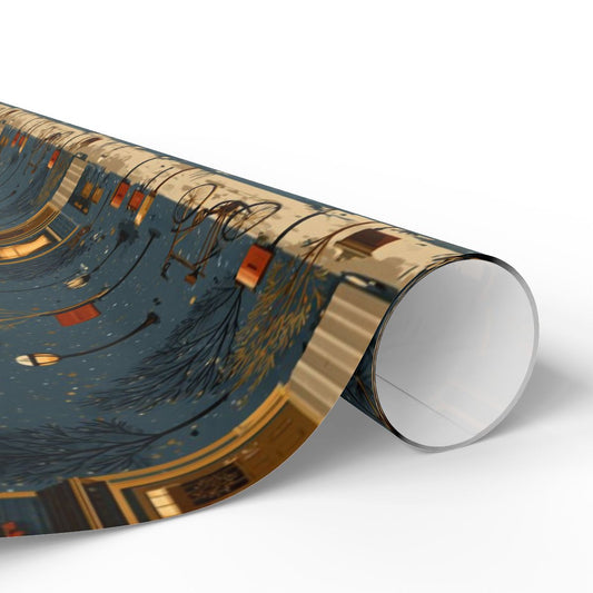 Neighborhood Map Pattern Wrapping Paper — District No. 001