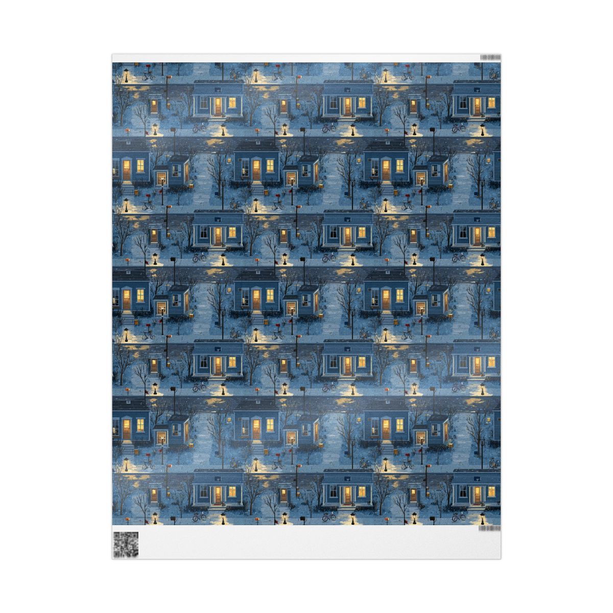 Neighborhood Map Pattern Wrapping Paper — District No. 002