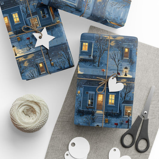 Neighborhood Map Pattern Wrapping Paper — District No. 002