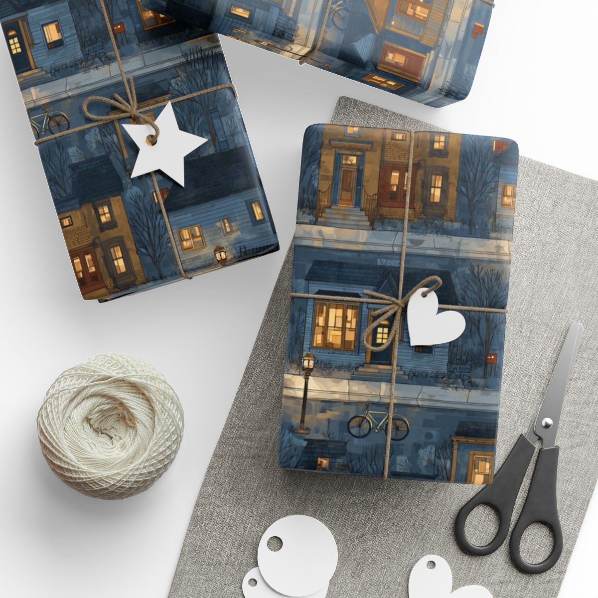 Neighborhood Map Pattern Wrapping Paper — District No. 003