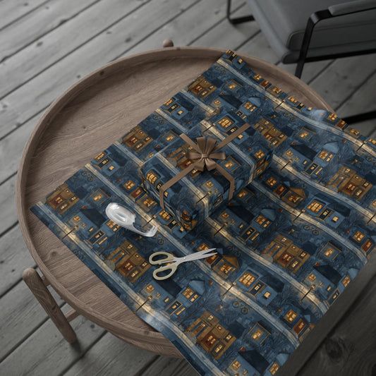 Neighborhood Map Pattern Wrapping Paper — District No. 003