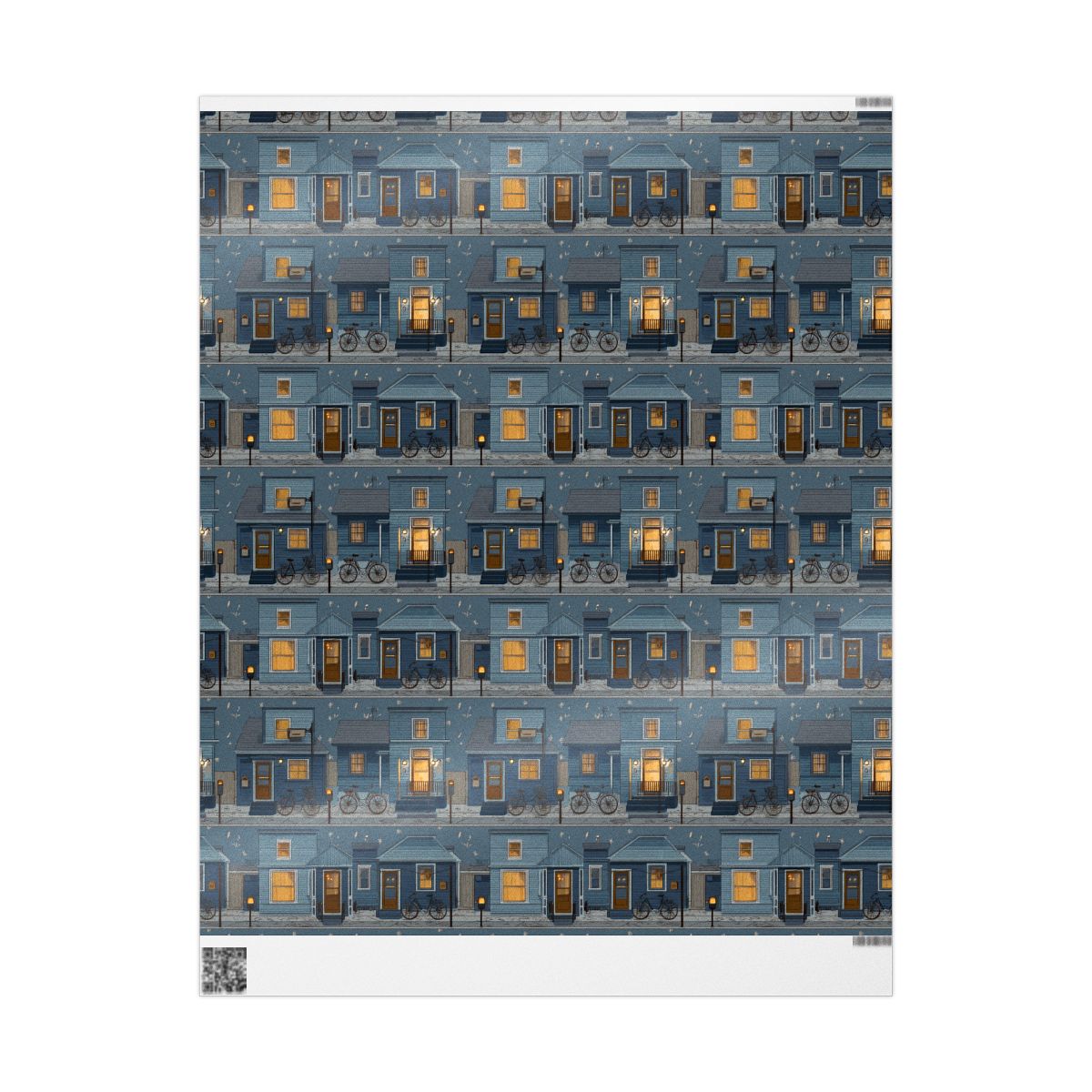 Neighborhood Map Pattern Wrapping Paper — District No. 004