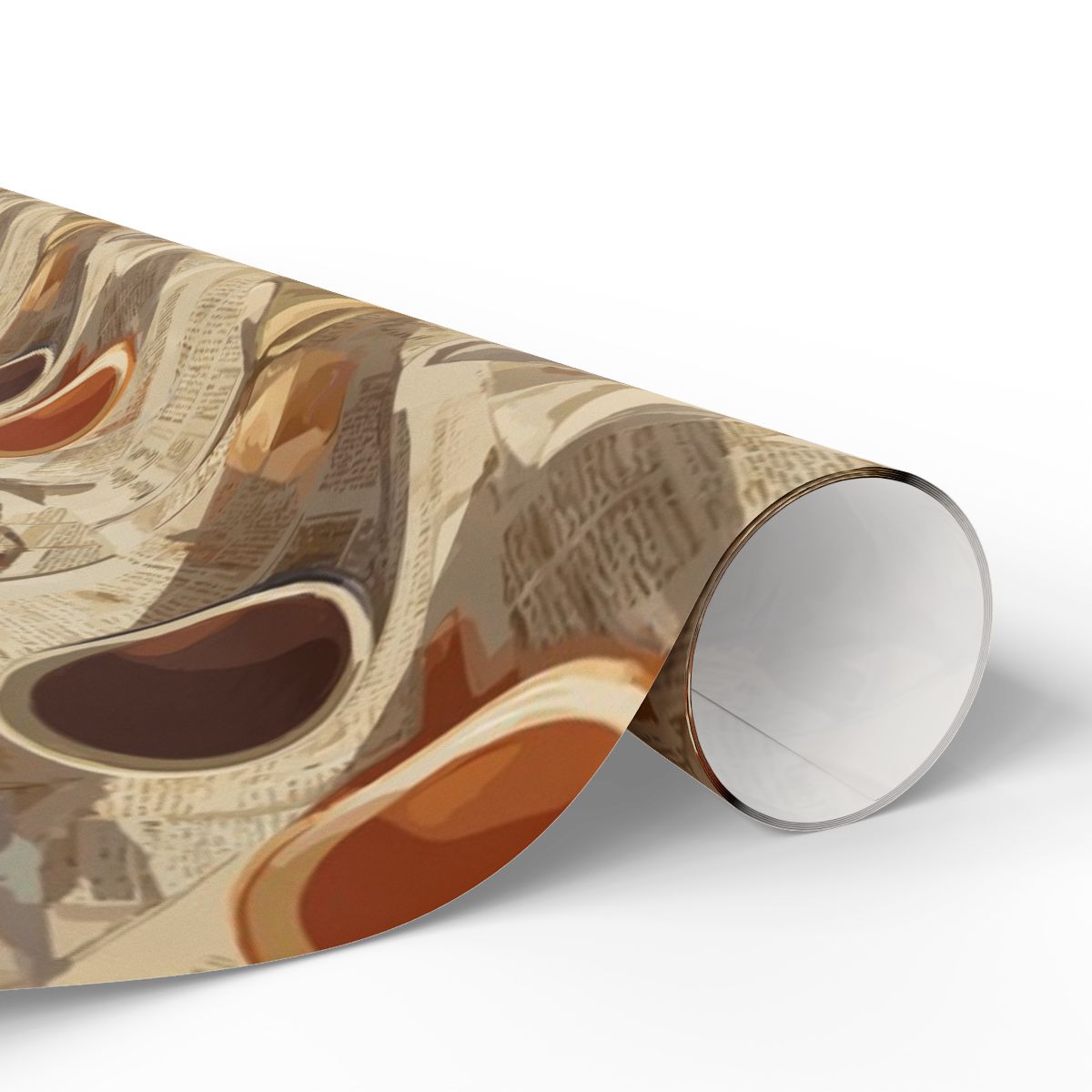 Newspaper Typography Pattern Wrapping Paper — Edition No. 003