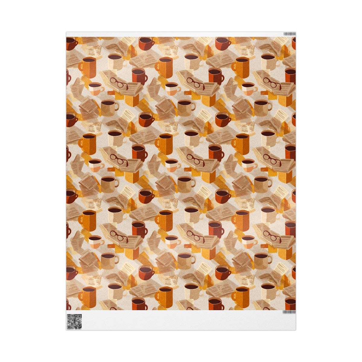 Newspaper Typography Pattern Wrapping Paper — Edition No. 004