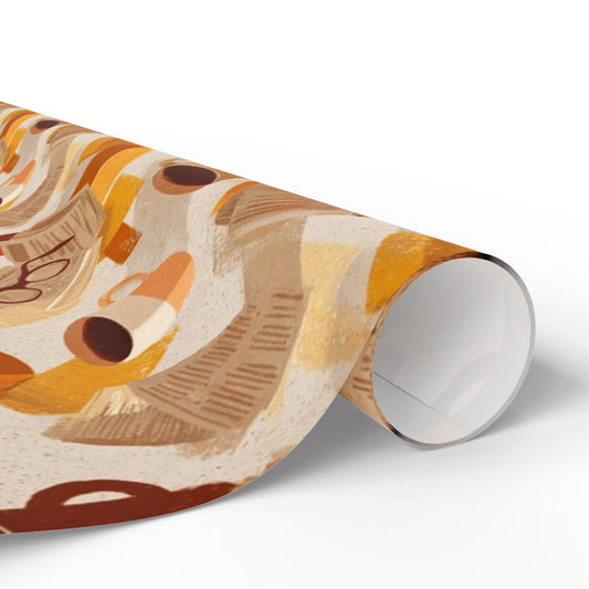 Newspaper Typography Pattern Wrapping Paper — Edition No. 004