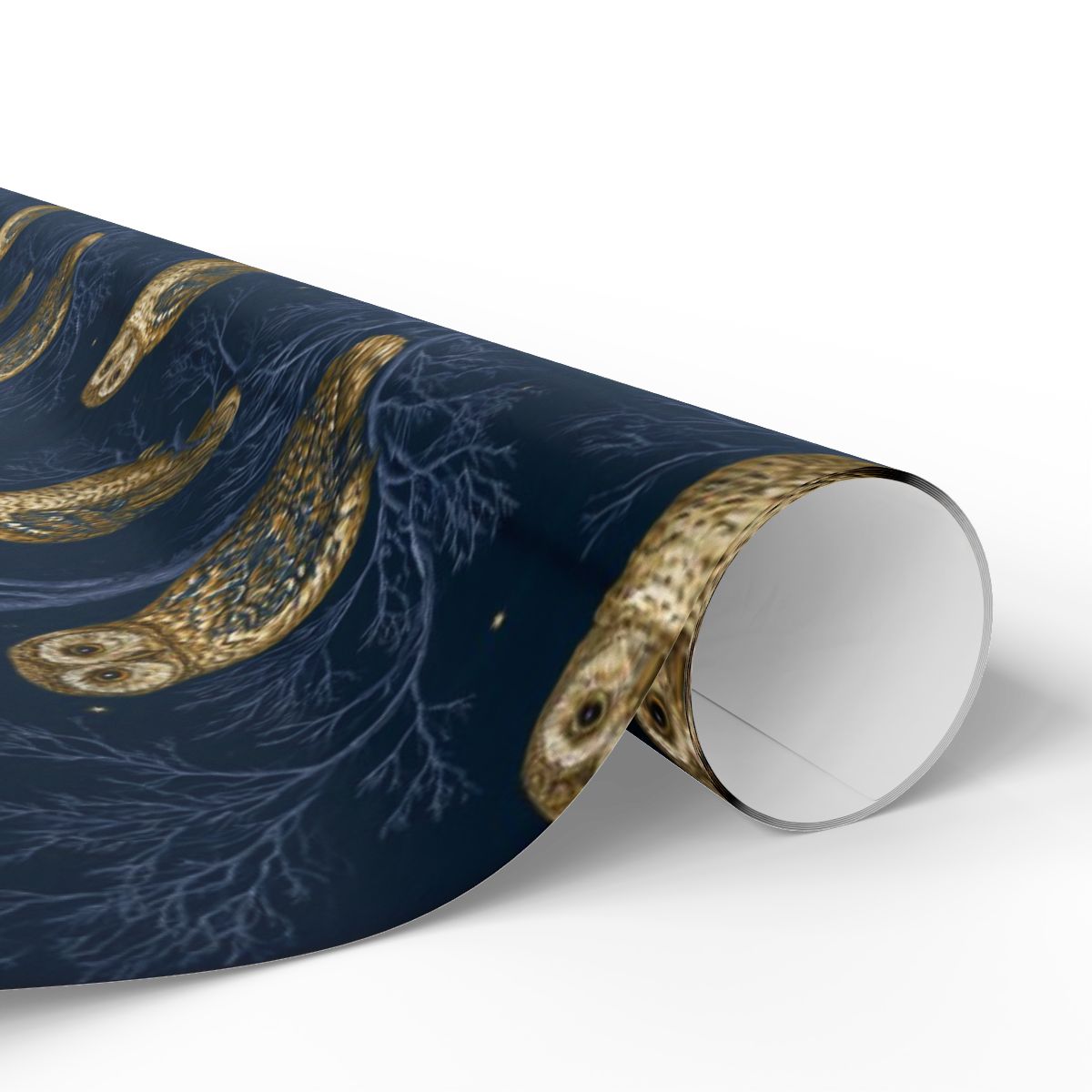 Owl & Crescent Moon Wrapping Paper