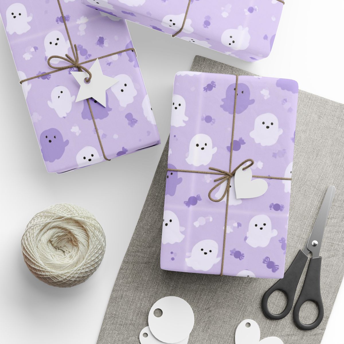 Pastel Ghosts & Candy Wrapping Paper