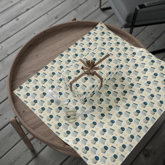 Planner Grid Wrapping Paper — Organizational System Pattern (Design 2)