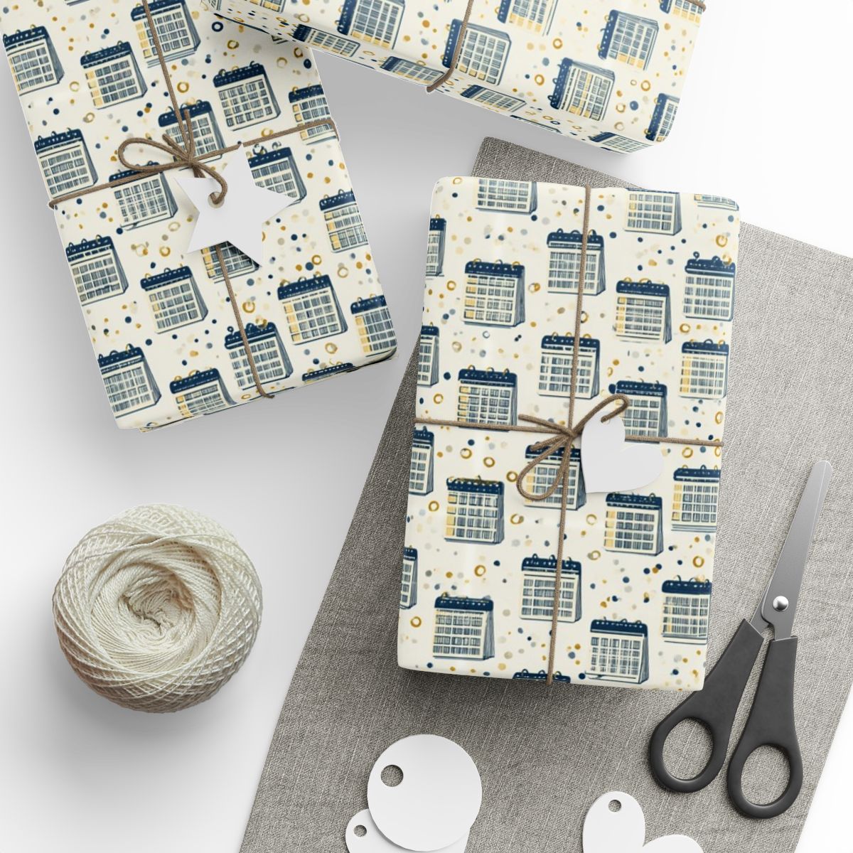 Planner Grid Wrapping Paper — Organizational System Pattern (Design 3)