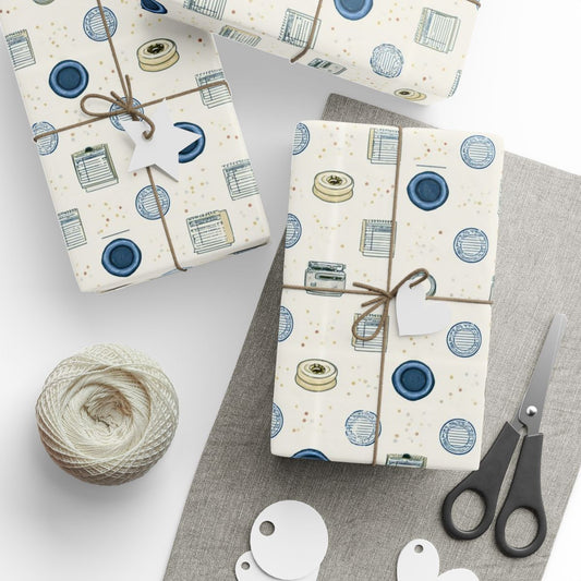 Planner Grid Wrapping Paper — Organizational System Pattern (Design 4)