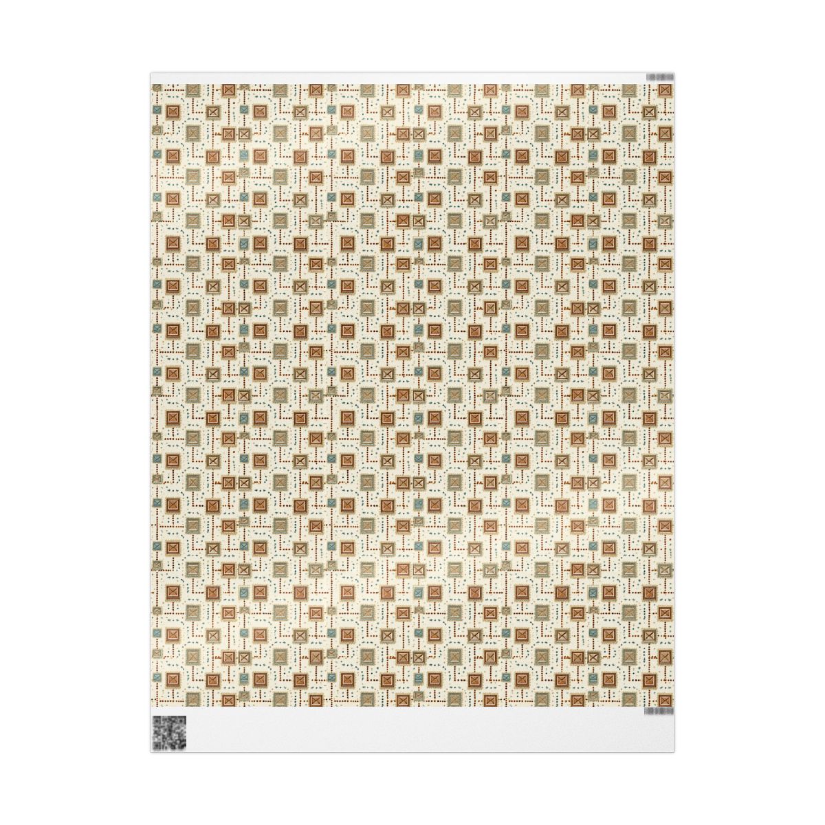 Postal System Wrapping Paper | Vintage Envelope & Postmark Pattern | All-Season Gift Wrap