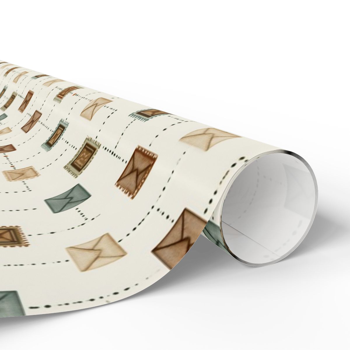 Postal System Wrapping Paper | Vintage Envelope & Postmark Pattern | All-Season Gift Wrap