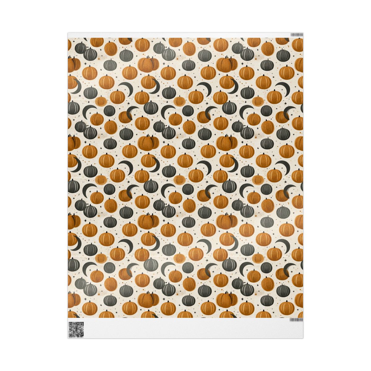 Pumpkins & Crescent Moons Wrapping Paper
