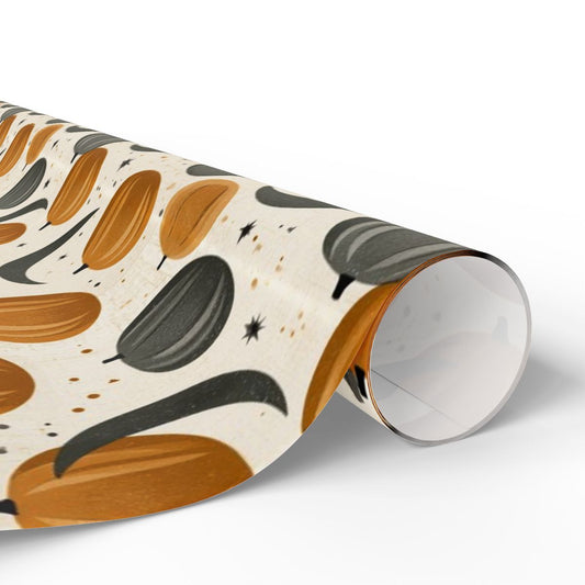 Pumpkins & Crescent Moons Wrapping Paper