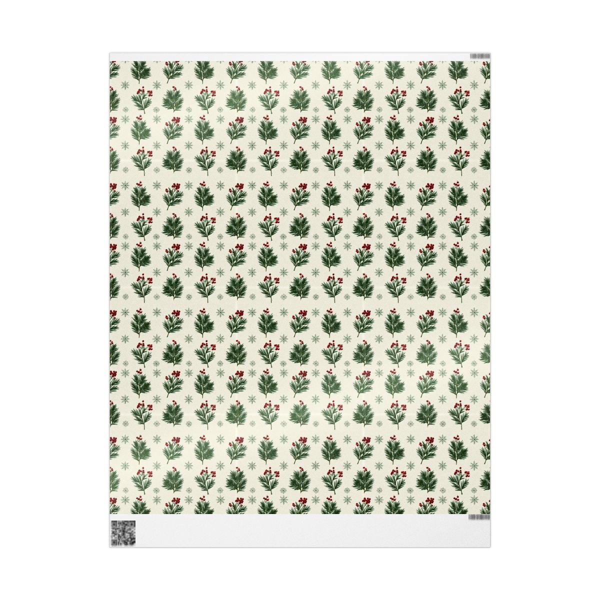 Quiet Pine & Holly Wrapping Paper No. 1
