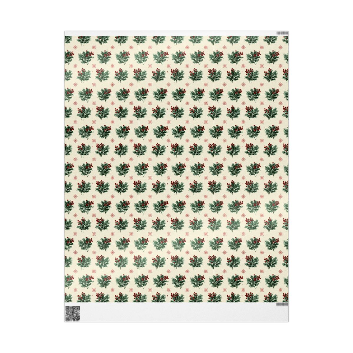 Quiet Pine & Holly Wrapping Paper No. 2