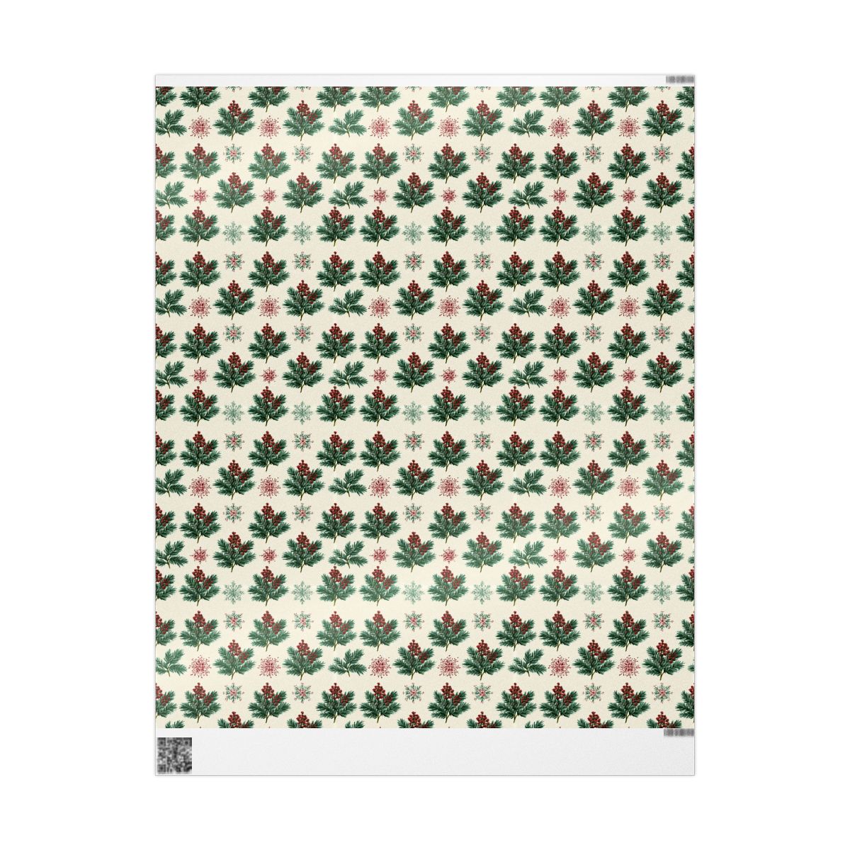 Quiet Pine & Holly Wrapping Paper No. 3