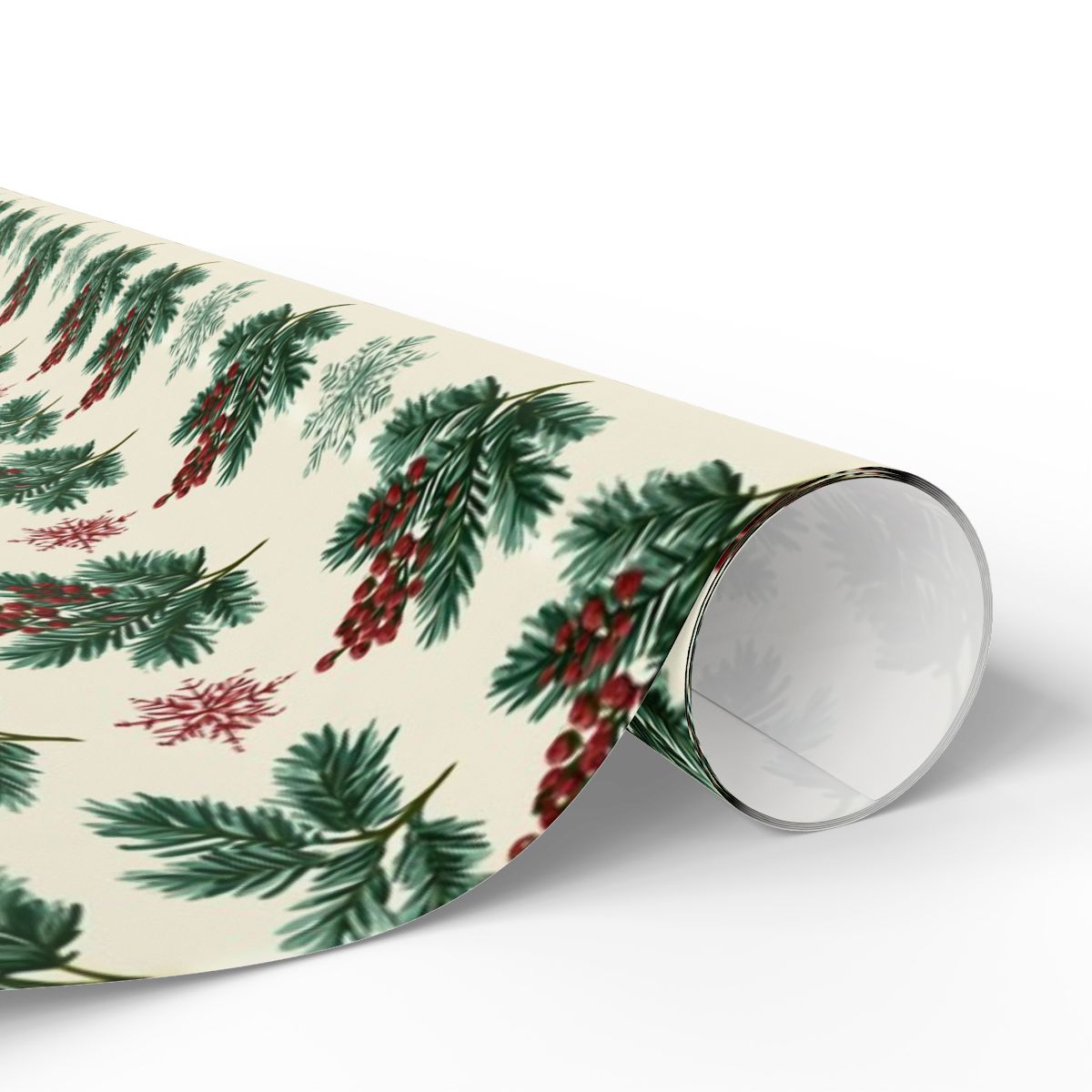 Quiet Pine & Holly Wrapping Paper No. 3