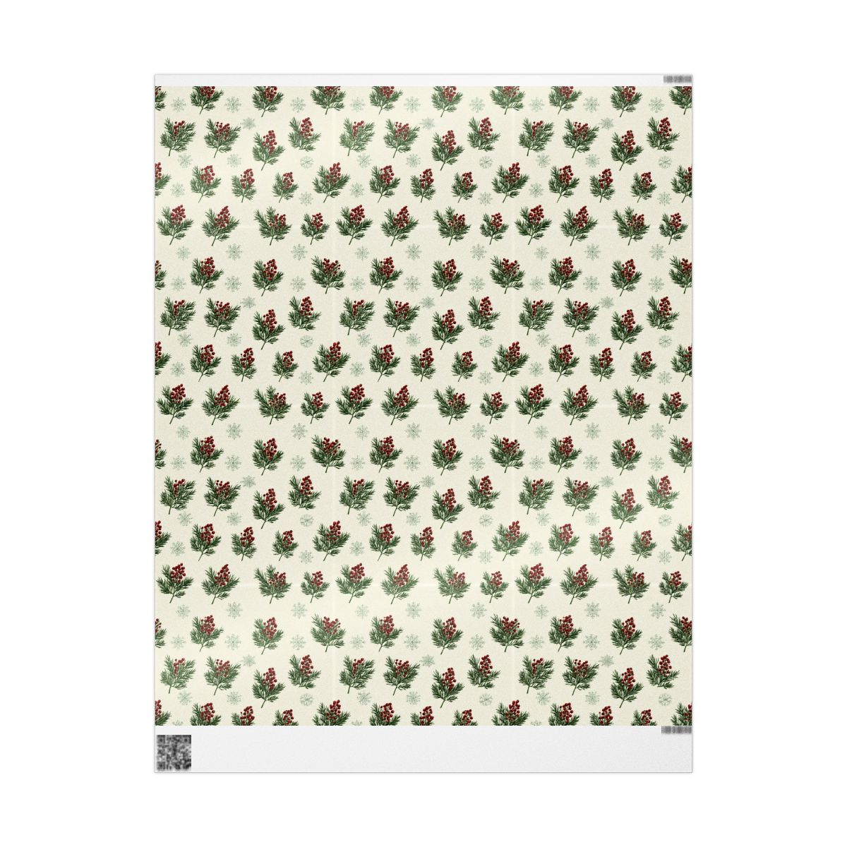 Quiet Pine & Holly Wrapping Paper No. 4
