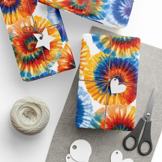 Rainbow Tie-Dye Wrapping Paper