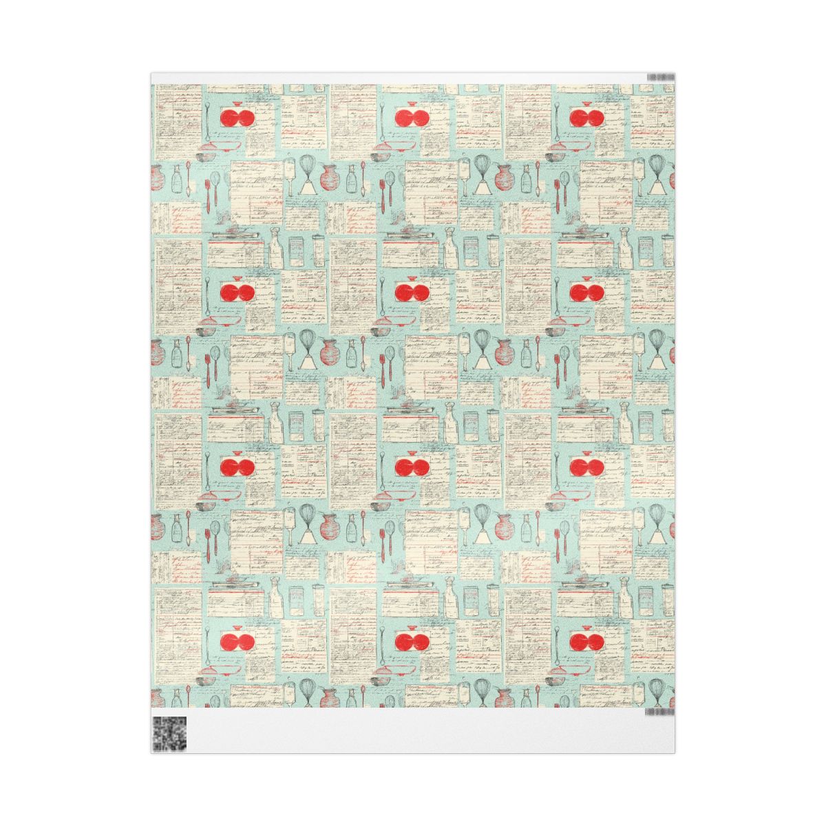 Retro Diner Pattern Wrapping Paper — Menu No. 002