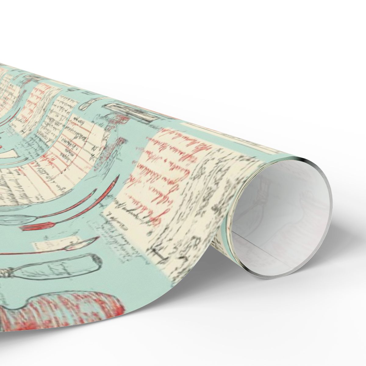 Retro Diner Pattern Wrapping Paper — Menu No. 002