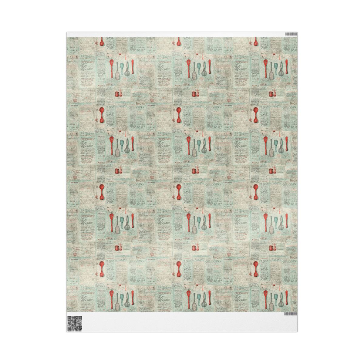 Retro Diner Pattern Wrapping Paper — Menu No. 003