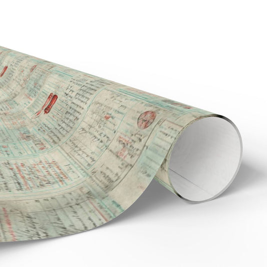 Retro Diner Pattern Wrapping Paper — Menu No. 003