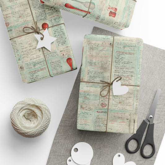 Retro Diner Pattern Wrapping Paper — Menu No. 003