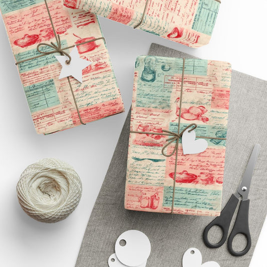 Retro Diner Pattern Wrapping Paper — Menu No. 004