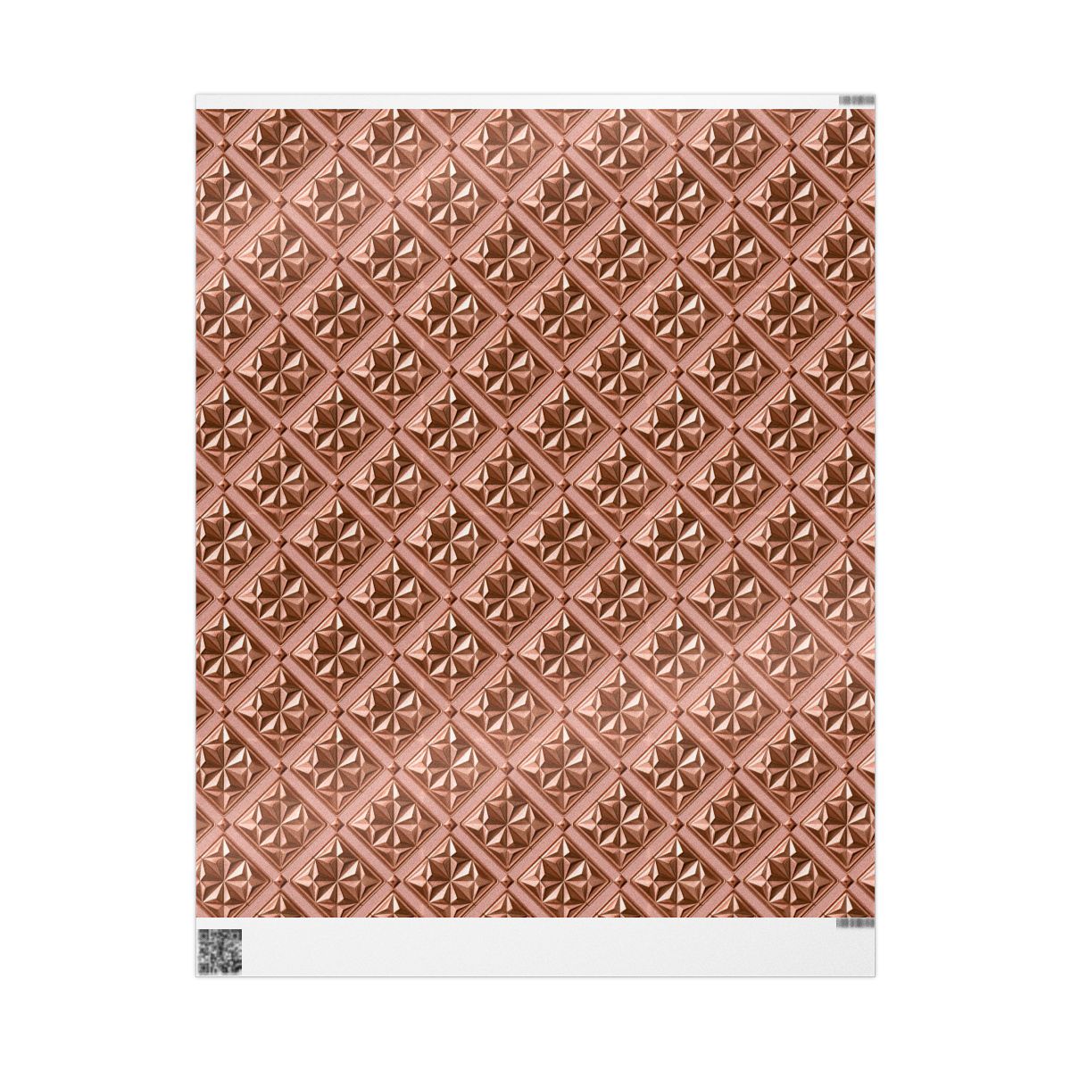Rose Gold Diamond Tile Wrapping Paper