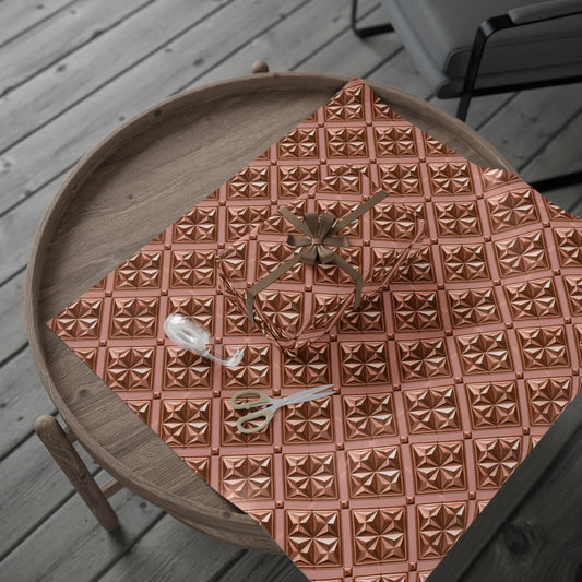 Rose Gold Diamond Tile Wrapping Paper