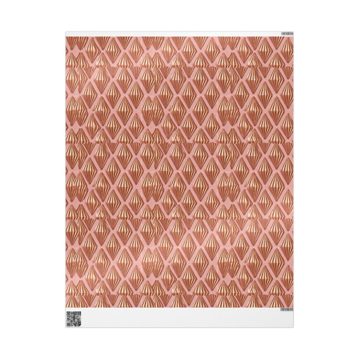 Rose Gold Faceted Diamond Wrapping Paper