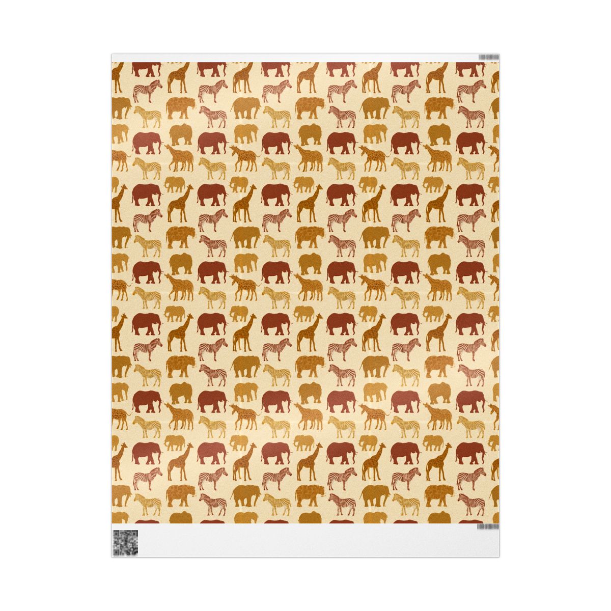 Safari Animal Silhouette Wrapping Paper