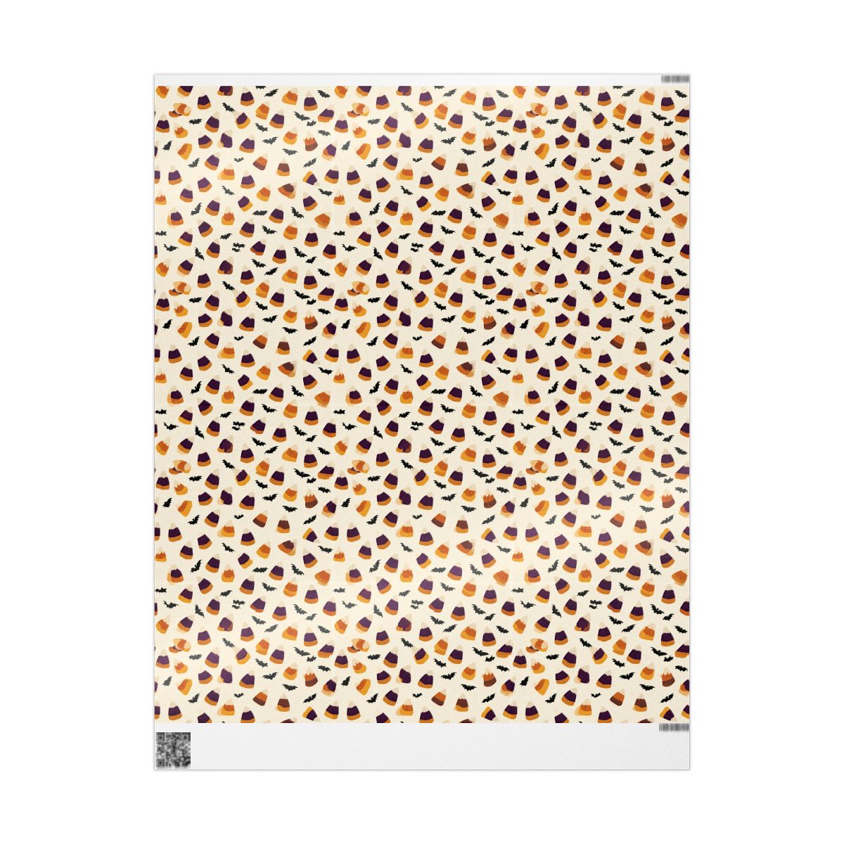 Scattered Candy Corn & Bats Wrapping Paper