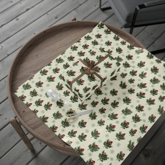Scattered Winter Berries Wrapping Paper