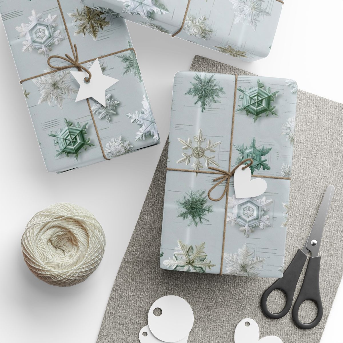 Scientific Snowflake Taxonomy Wrapping Paper