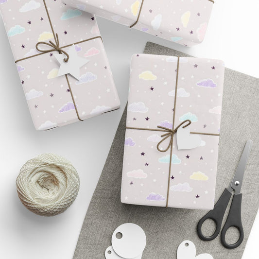 Sky & Cloud Pattern Wrapping Paper — Horizon No. 001