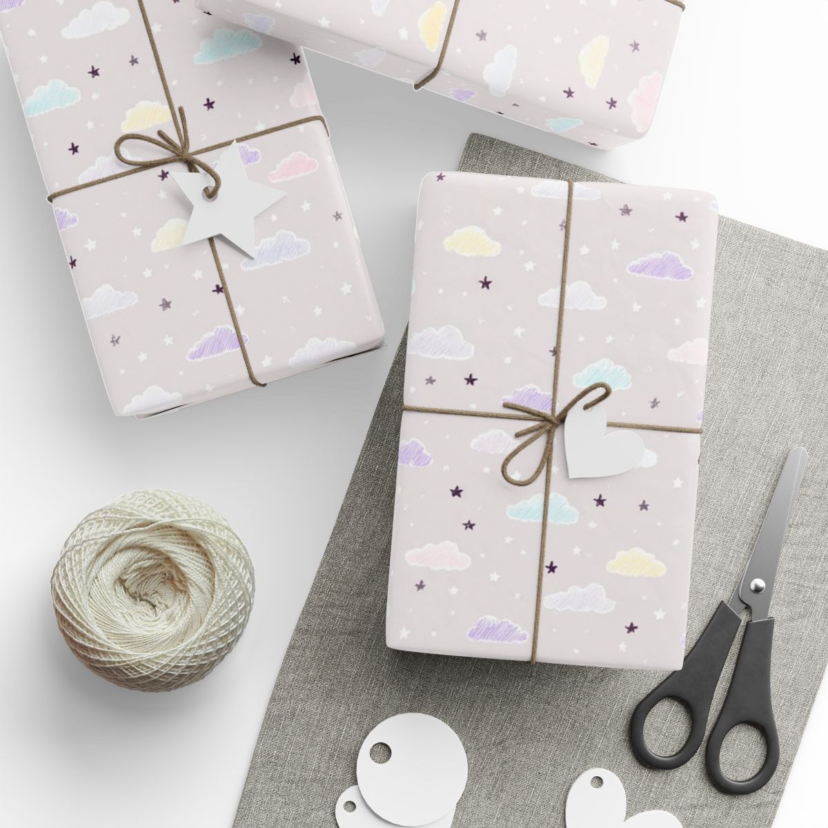 Sky & Cloud Pattern Wrapping Paper — Horizon No. 001
