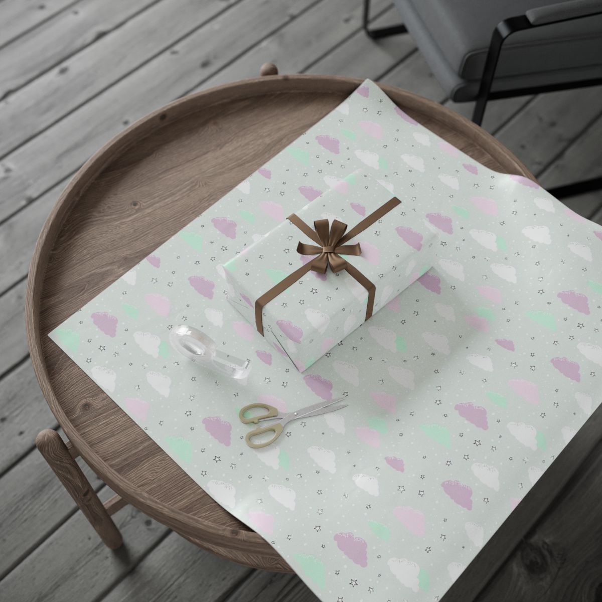 Sky & Cloud Pattern Wrapping Paper — Horizon No. 003