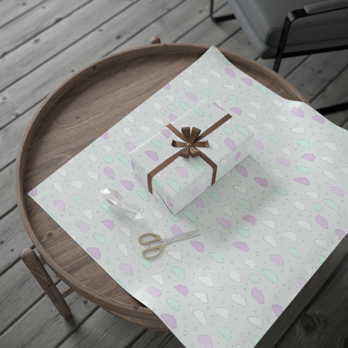 Sky & Cloud Pattern Wrapping Paper — Horizon No. 004