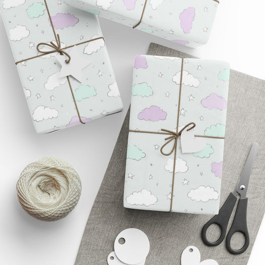 Sky & Cloud Pattern Wrapping Paper — Horizon No. 004