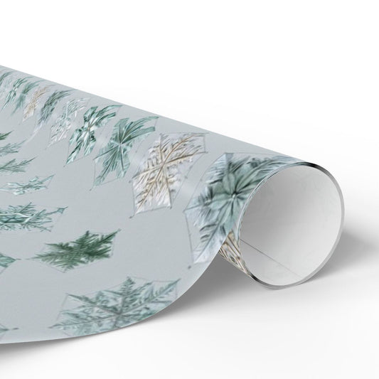 Snowflake Taxonomy Wrapping Paper | Scientific Snowflake Pattern | Winter Gift Wrap