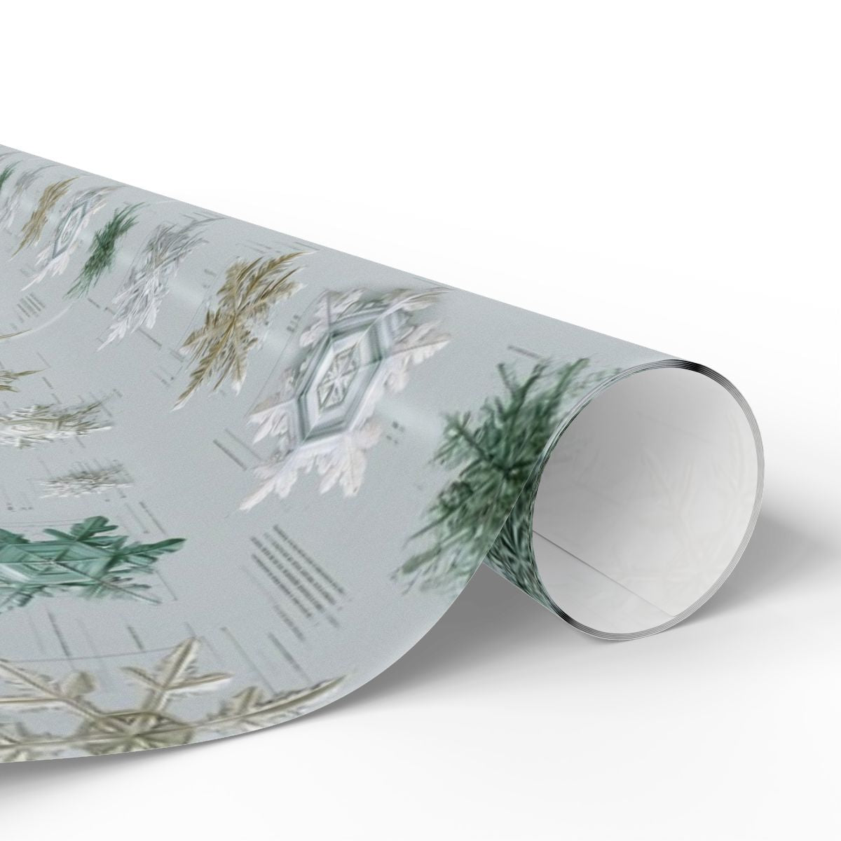 Snowflake Taxonomy Wrapping Paper | Scientific Snowflake Pattern | Winter Gift Wrap