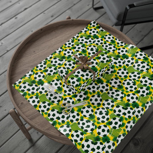 Soccer Ball Pattern Wrapping Paper